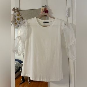 Zara Tulle T Shirt